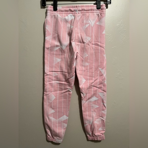 Girl’s Pink and White Jordan Sweatpants - Picture 5 of 9